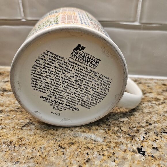 The Unemployed Philosophers Guild #1422 GREAT LITERARY OPENINGS Coffee Mug Cup - Picture 5 of 5